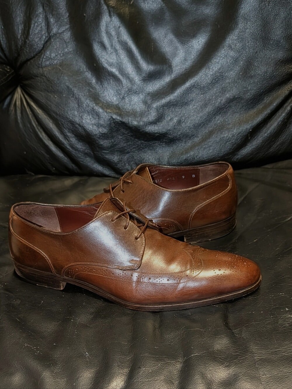 Salvatore Ferragamo Leather Wingtip Oxfords